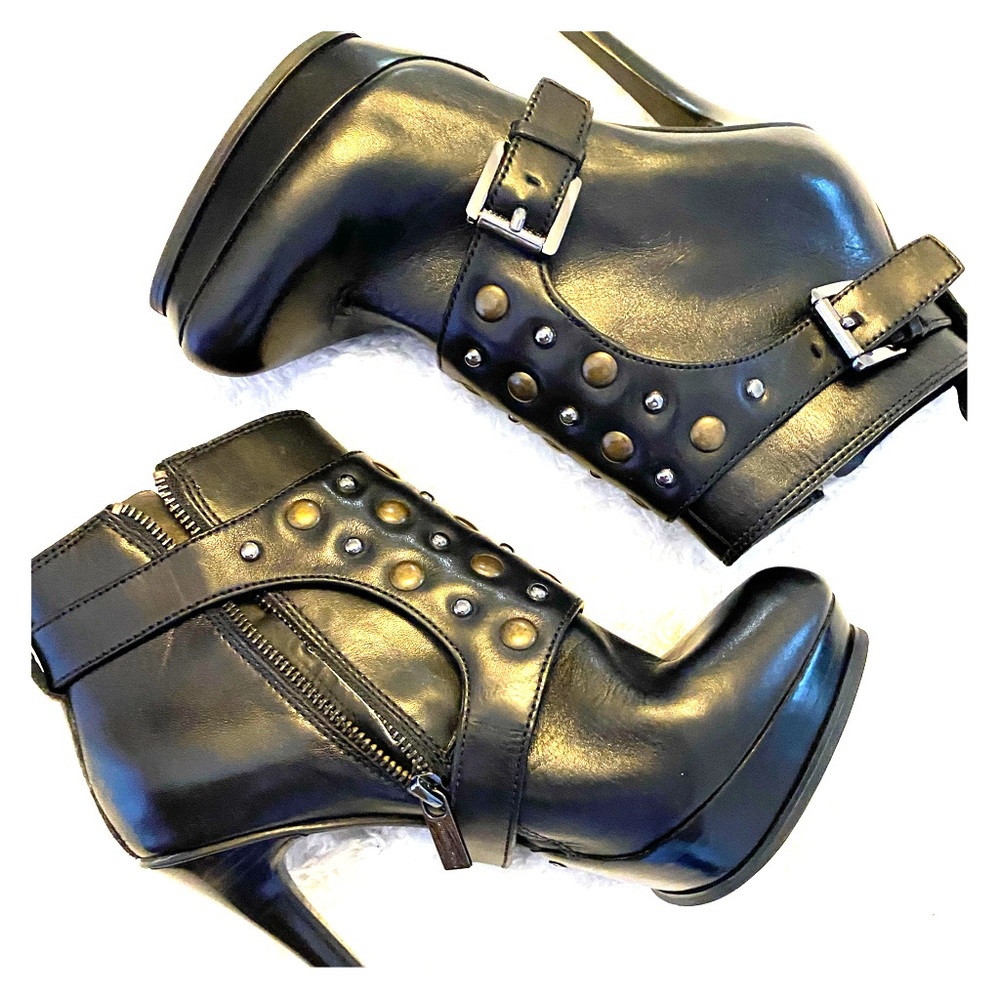 Micheal Kors Leather Studded Boots
